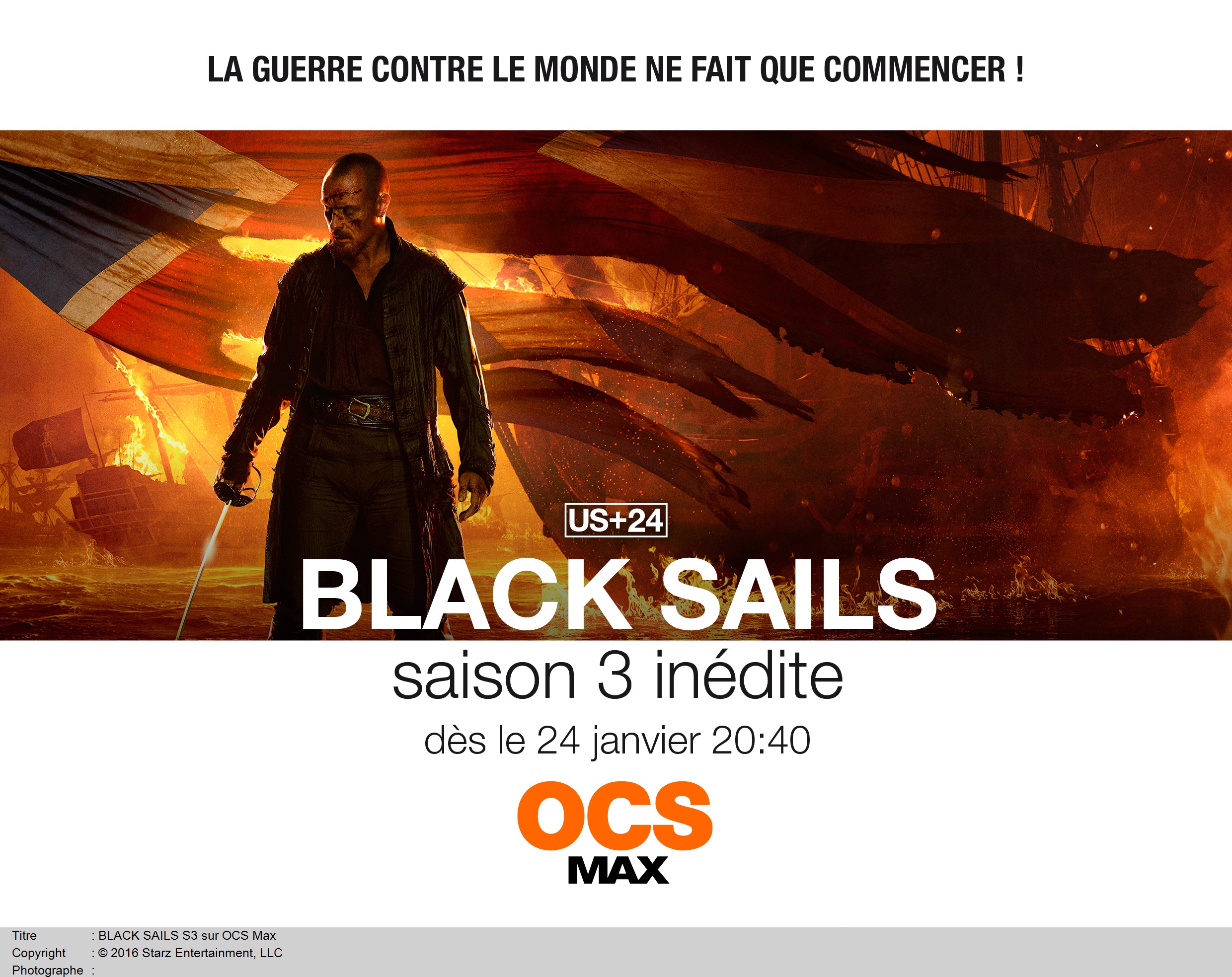 BLACK SAILS S3 sur OCS Max