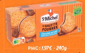 Galette fourrée chocolat au lait - St Michel